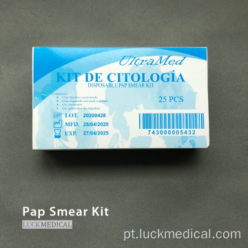 Kit de teste de Papanicolaou Ginecológico Estéril Médico descartável